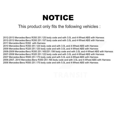 Kit de capteurs ABS de roulement de roue avant, pour Mercedes-Benz R350 R320 R500 avec Harnes