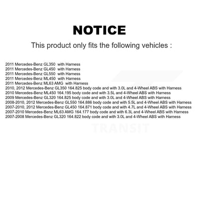 Kit de roulement et capteur de roue avant, pour Mercedes-Benz GL350 GL320 GL450 GL550 ML63