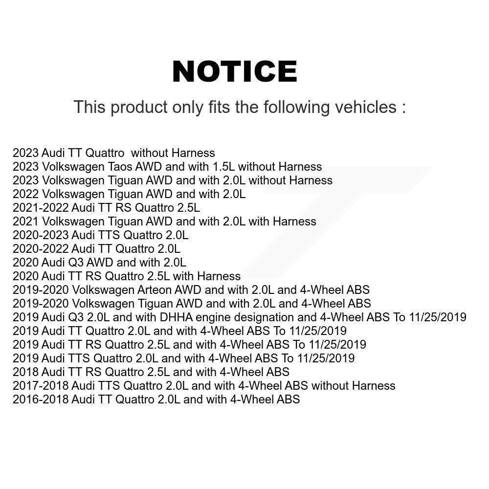 Kit de roulement et capteur de moyeu de roue arrière, pour Volkswagen Tiguan Taos Audi Q3 Arteon T