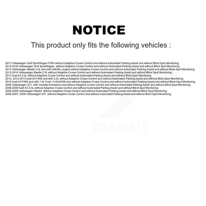 Kit de roulement et capteur de moyeu de roue arrière, pour Volkswagen Rabbit Golf SportWagen Beetl