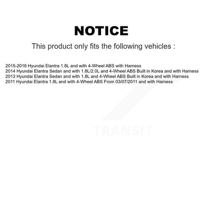 Kit de roulement de moyeu de roue arrière et capteur ABS pour Hyundai Elantra K7S-100515