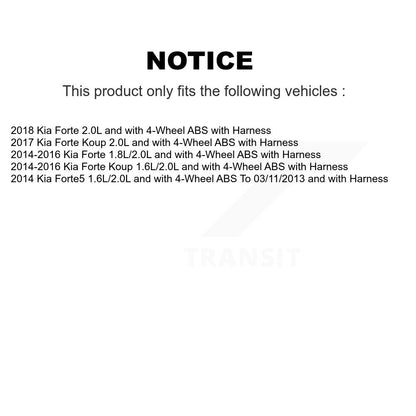 Kit de roulement de moyeu de roue arrière et capteur ABS pour Kia Forte koup Forte5 K7S-100516