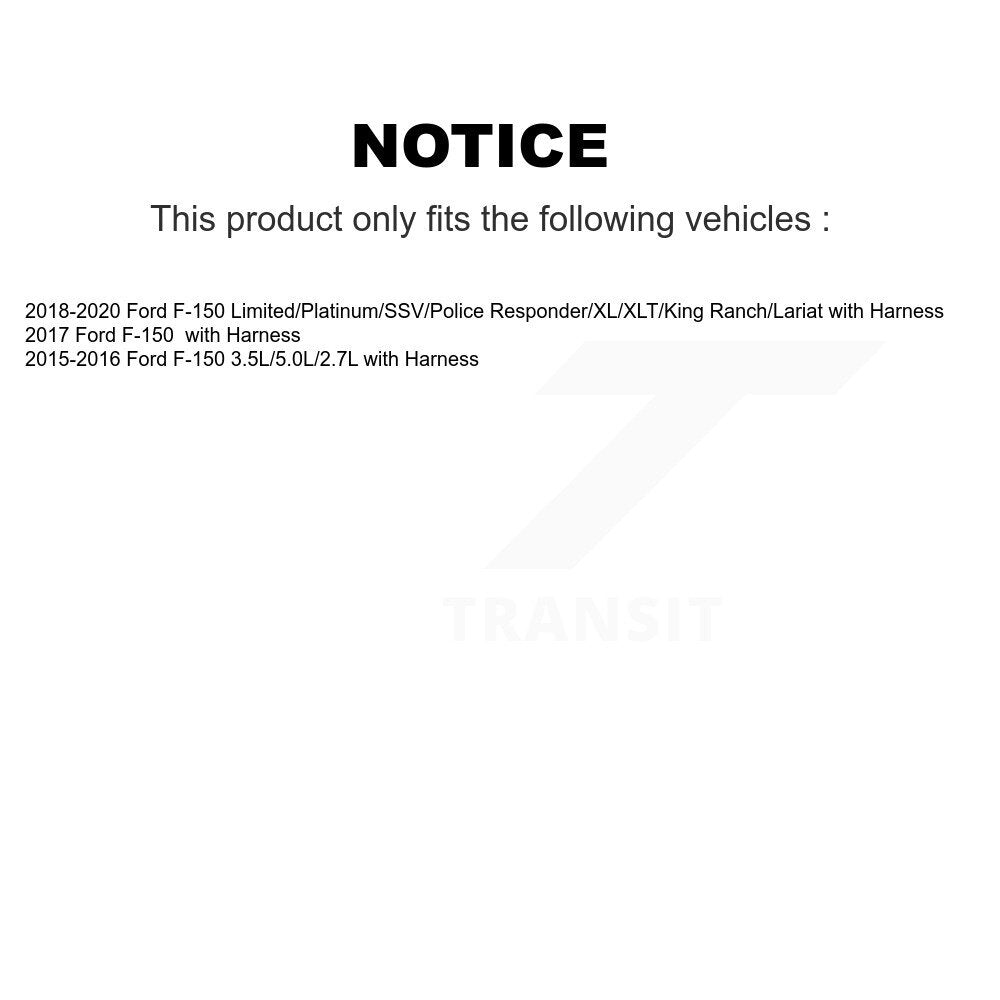 Kit de roulement de roue arrière et capteur ABS pour Ford F-150 avec harnais K7S-100648