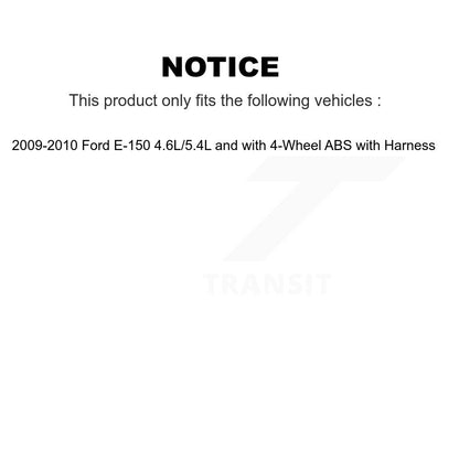 Kit de roulement et de capteurs de roue arrière pour Ford E-150 09-10 4,6 L/5,4 L avec ABS aux 4 roues