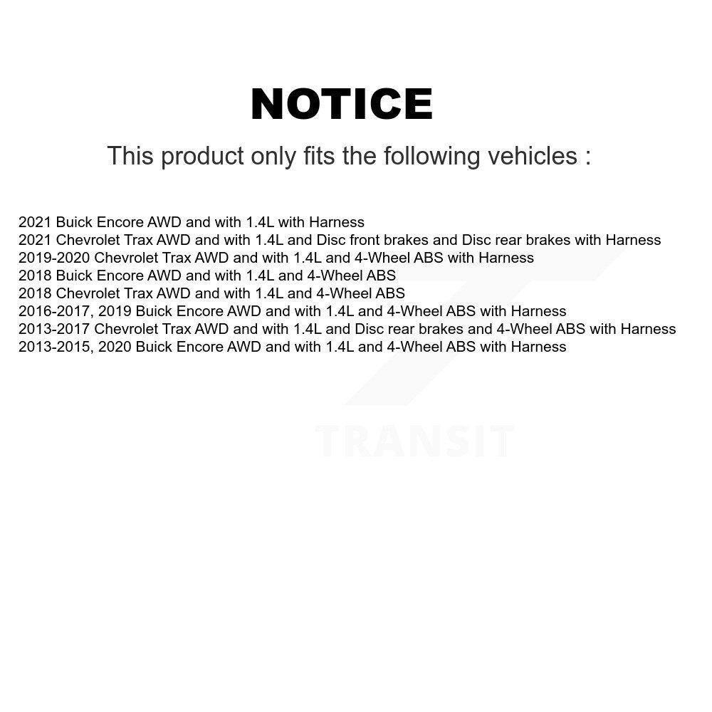 Kit de roulement de roue arrière et capteur ABS, pour Buick Encore Chevrolet Trax K7S-10067