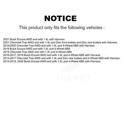 Kit de roulement de roue arrière et capteur ABS, pour Buick Encore Chevrolet Trax K7S-10067