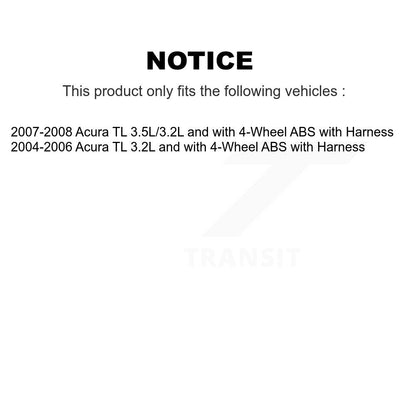 Kit de roulement de moyeu de roue arrière et capteur ABS pour Acura TL avec harnais K7S-100697