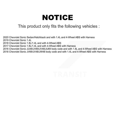 Kit de roulement de moyeu de roue arrière et capteur ABS supplémentaire pour Chevrolet Sonic K7S-100728