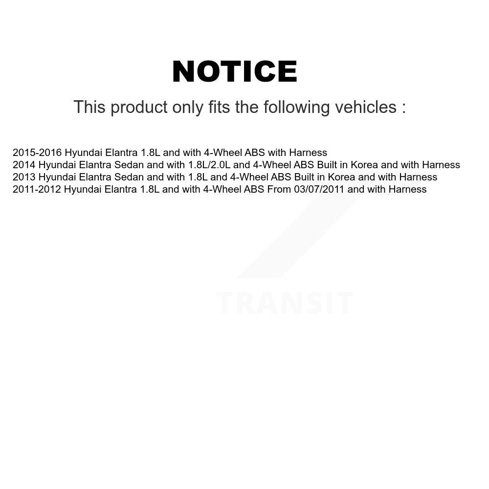 Kit de roulement de moyeu de roue arrière et capteur ABS pour Hyundai Elantra K7S-100735