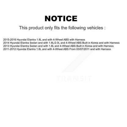 Kit de roulement de moyeu de roue arrière et capteur ABS pour Hyundai Elantra K7S-100735