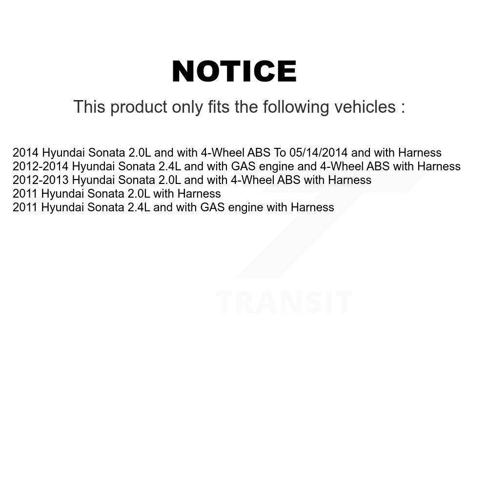 Kit de roulement de moyeu de roue arrière et capteur ABS pour Hyundai Sonata K7S-100742