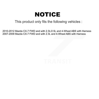 Kit de roulement de moyeu de roue arrière et capteur ABS pour Mazda CX-7 avec harnais K7S-10078