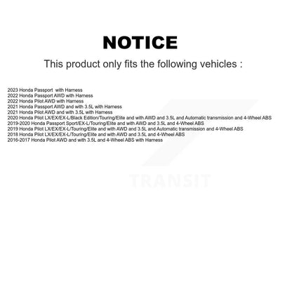 Kit de roulement de moyeu de roue arrière et de capteur ABS pour Honda Pilot Passport K7S-100842