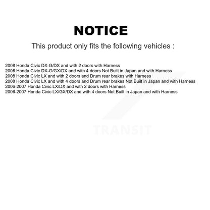 Kit de roulement de moyeu de roue arrière et capteur ABS pour Honda Civic K7S-100890