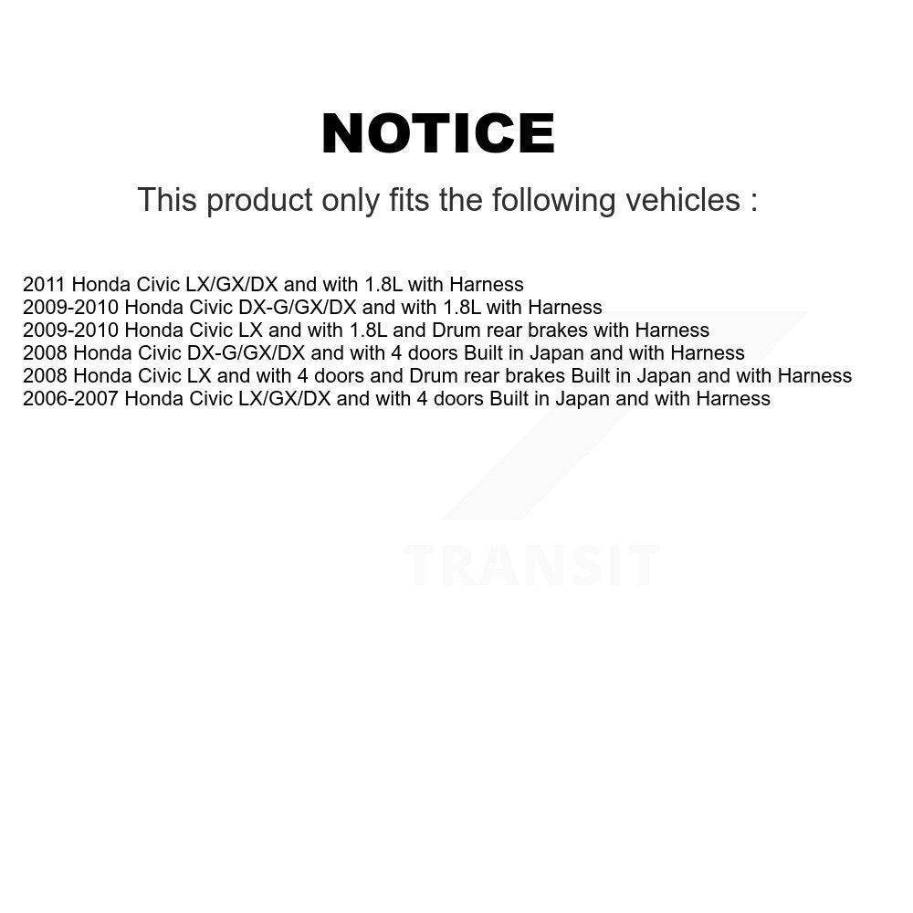 Kit de roulement de moyeu de roue arrière et capteur ABS pour Honda Civic K7S-100893