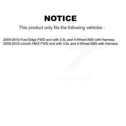 Kit de roulement de moyeu de roue arrière et capteur ABS pour Ford Edge Lincoln MKX avec harnais