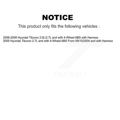 Kit de roulement de moyeu de roue arrière et capteur ABS pour Hyundai Tiburon K7S-101068