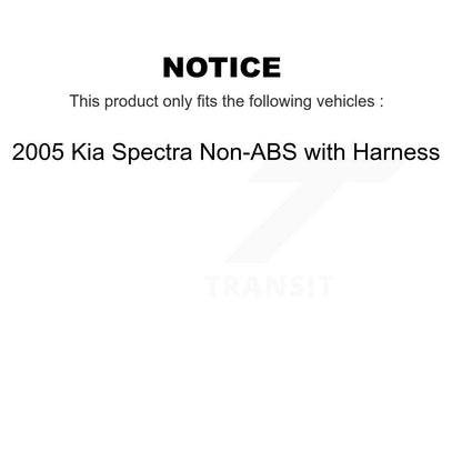 Kit de capteurs ABS pour roulement de moyeu de roue arrière, pour Kia Spectra 2005, sans ABS, avec harnais