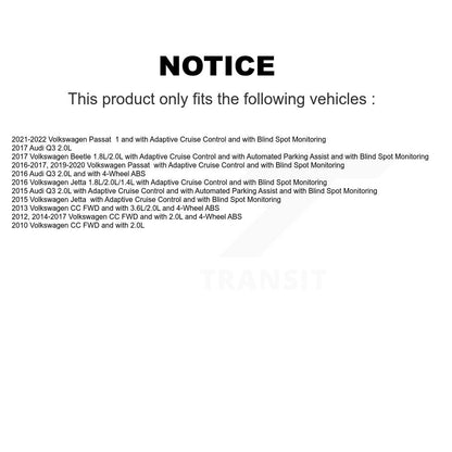 Kit de capteur de roulement de moyeu de roue arrière, pour Volkswagen Jetta Passat Audi Q3 CC Beetle
