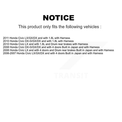 Kit de roulement de moyeu de roue arrière et capteur ABS pour Honda Civic K7S-101118