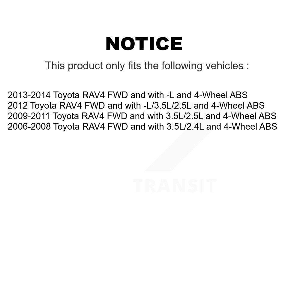 Kit de roulement de moyeu de roue arrière et capteur ABS supplémentaire pour Toyota RAV4 K7S-101254