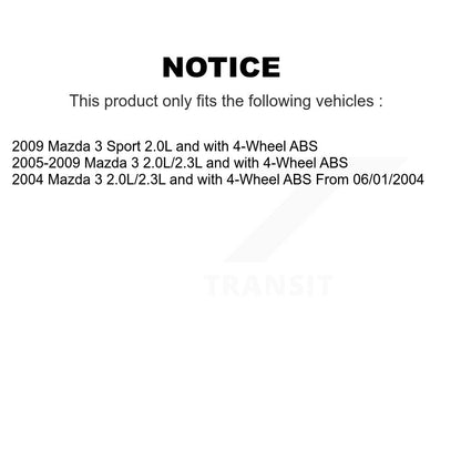 Kit de roulement de moyeu de roue arrière et capteur ABS pour Mazda 3 Sport K7S-101259