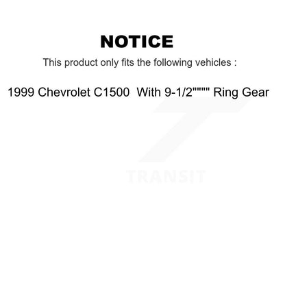 Kit de capteur ABS de roulement de roue arrière pour Chevrolet C1500 1999 avec anneau 9-1 2 "Gea