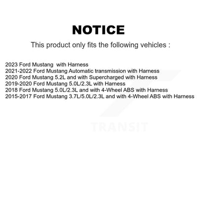 Kit de roulement de moyeu de roue arrière et capteur ABS pour Ford Mustang avec harnais