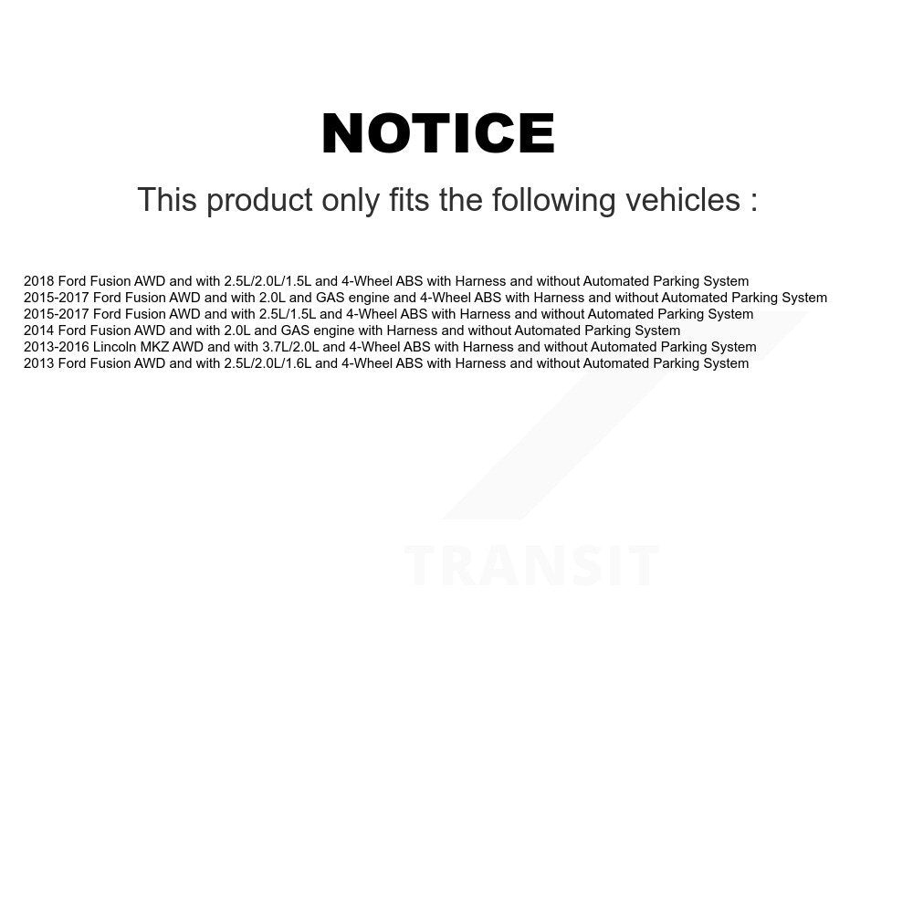 Kit de roulement de moyeu de roue arrière et capteur ABS, pour Ford Fusion Lincoln MKZ K7S-10139