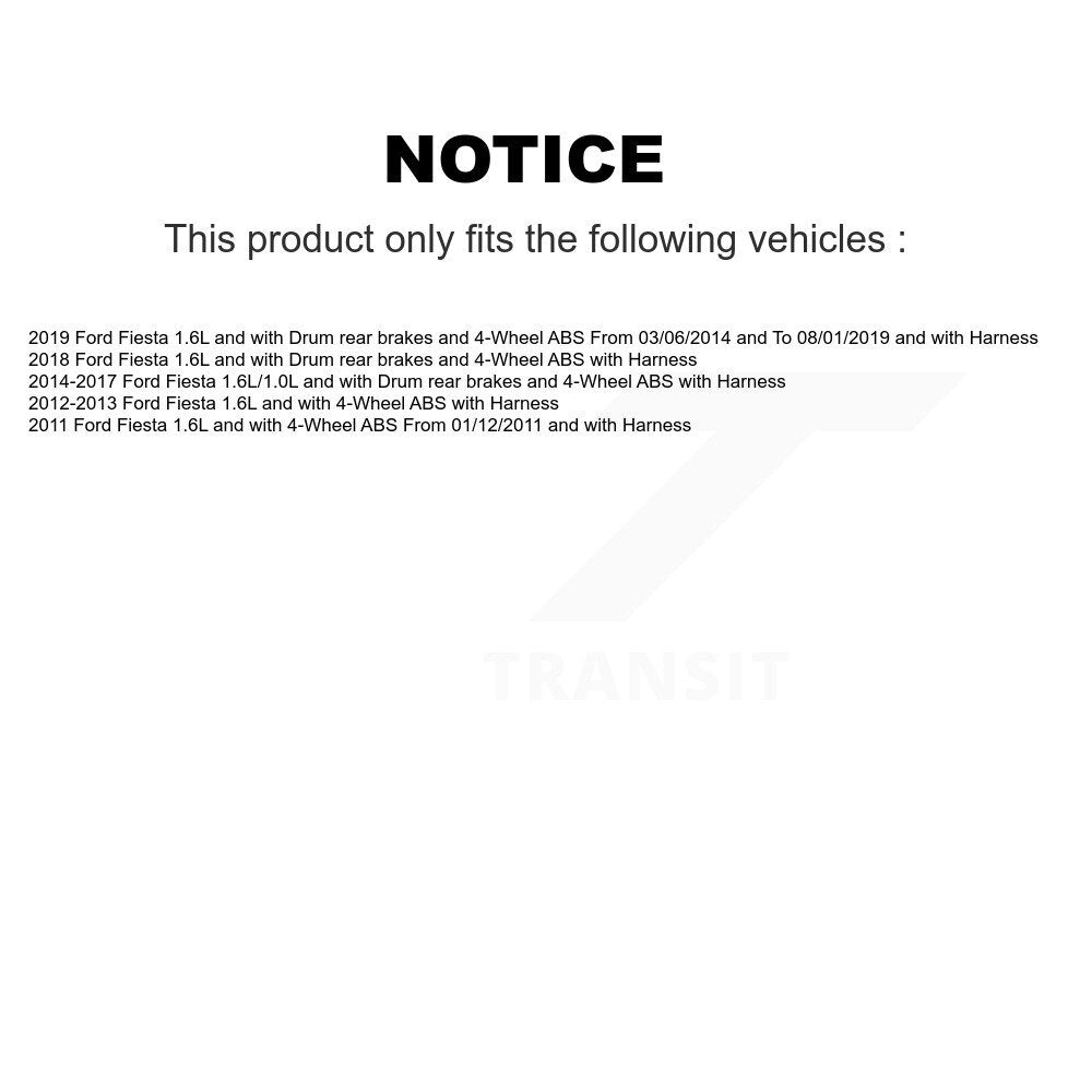 Kit de roulement de moyeu de roue arrière et capteur ABS pour Ford Fiesta K7S-101451