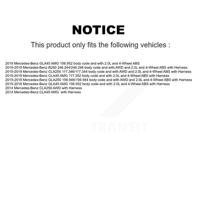 Kit de capteur de roulement de moyeu de roue arrière, pour mercedes-benz GLA250 CLA250 B250 CLA45 AM