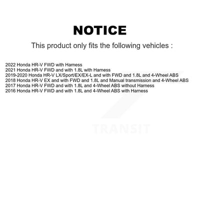 Kit de roulement de moyeu de roue arrière et capteur ABS pour Honda HR-V K7S-101593