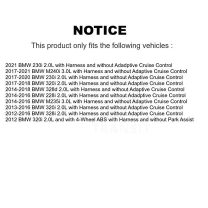 Kit de capteur de roulement de roue avant et arrière, pour BMW 328i 320i M235i M240i 228i 230i 328