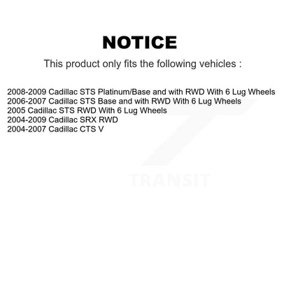 Kit de roulement de moyeu de roue avant et capteur ABS supplémentaire pour Cadillac CTS SRX STS