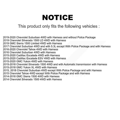 Kit de capteur supplémentaire de roulement de moyeu de roue avant, pour GMC Chevrolet Sierra 1500 Silverad