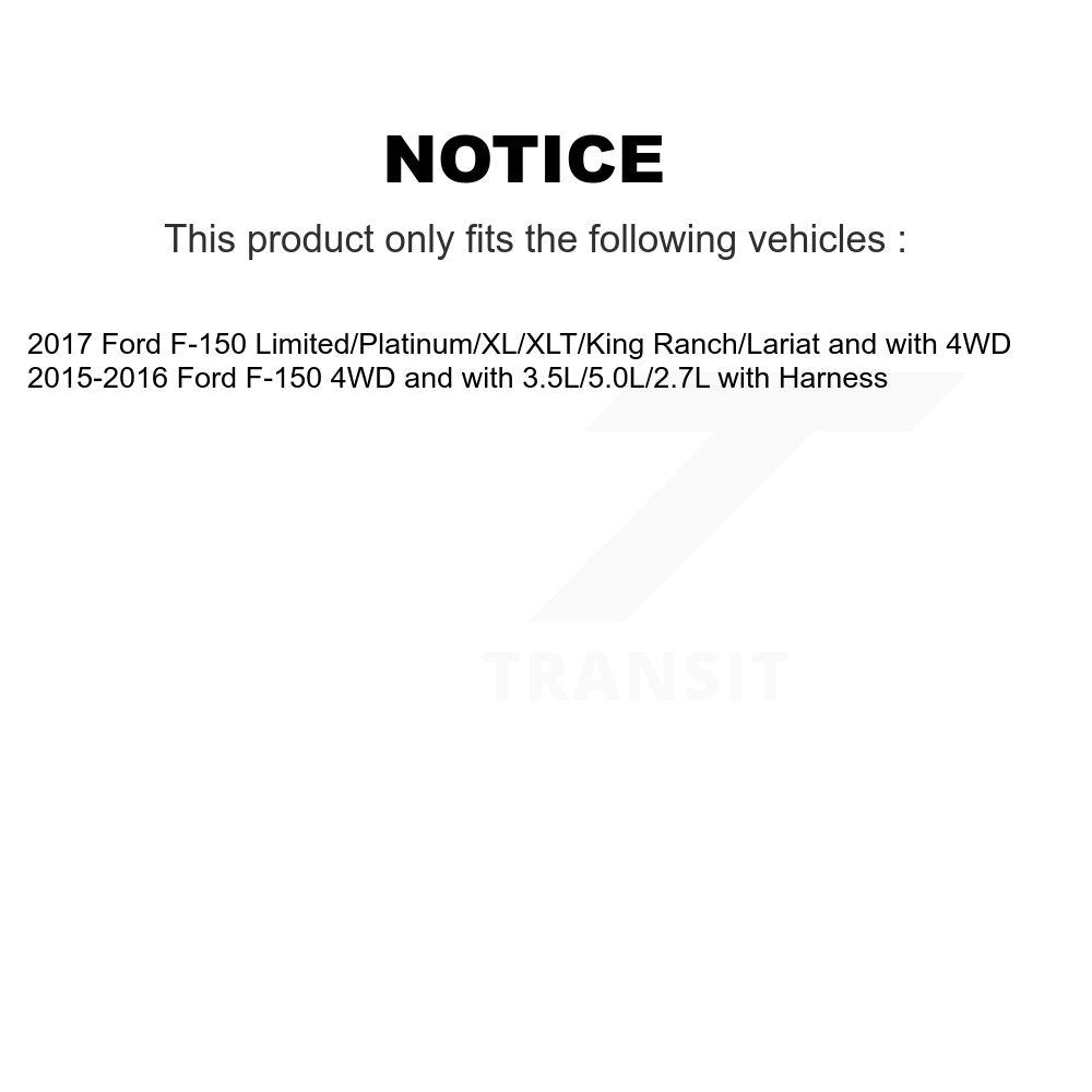 Kit de roulement de moyeu de roue avant et capteur ABS supplémentaire pour Ford F-150 K7S-101857