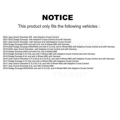 Kit de capteur ABS de roulement de moyeu de roue avant, pour Jeep Grand Cherokee Dodge Durango WK