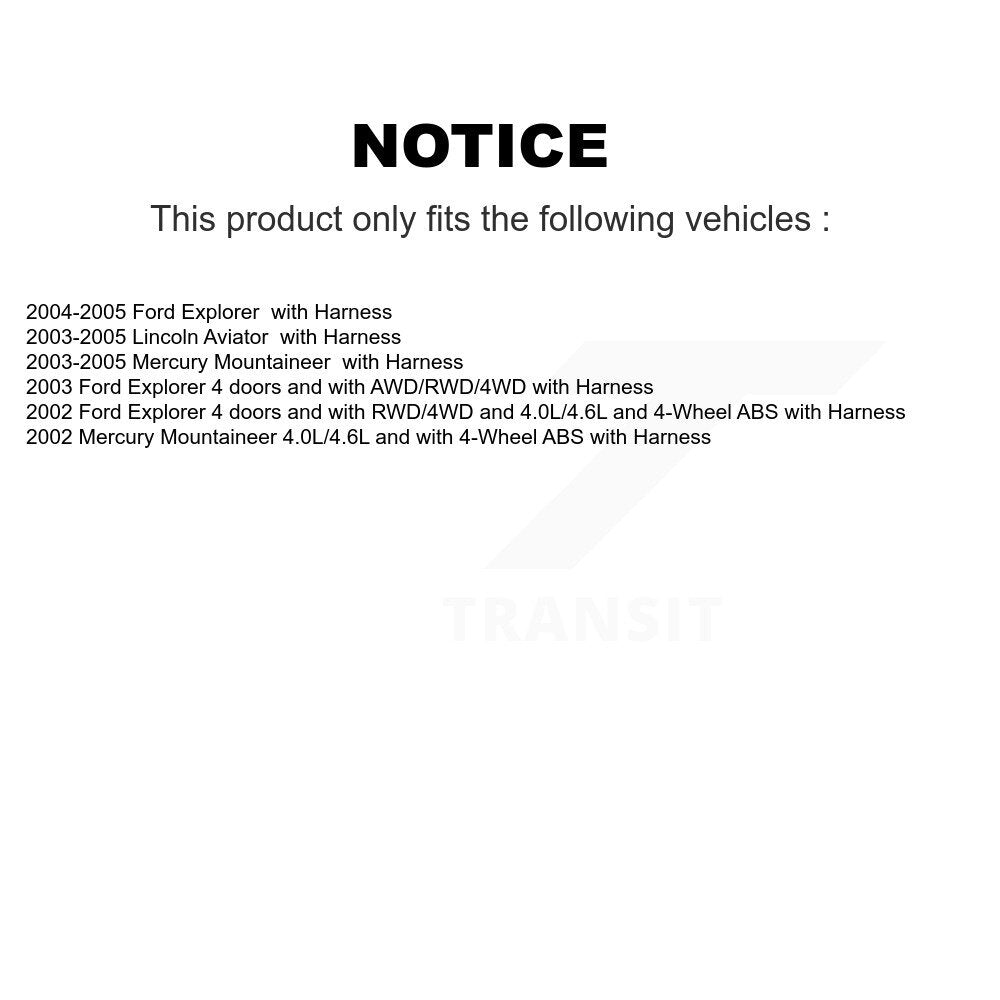 Kit de roulement de moyeu de roue avant et capteur ABS supplémentaire pour Ford Explorer Lincoln Aviato