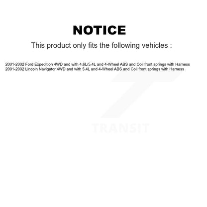 Kit de roulement de moyeu de roue avant et capteur supplémentaire pour Ford Expedition Lincoln Navigato