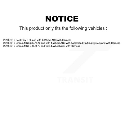 Kit de roulement de moyeu de roue avant et capteur ABS pour Ford Flex Lincoln MKS MK 2010 – 2012