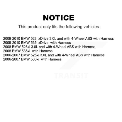 Kit de capteur de roulement de roue avant, pour BMW 530xi 528i xDrive 535i 535xi 528xi 525xi