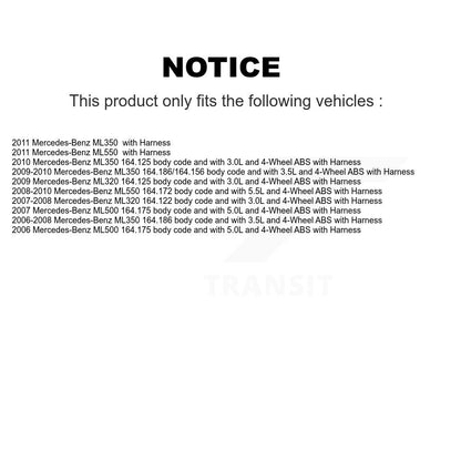 Kit de roulement de roue avant et capteur ABS pour Mercedes-Benz ML350 ML320 ML550 ML50