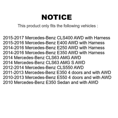 Kit de capteur de roulement de roue avant, pour mercedes-benz E350 E550 E400 E250 CLS550 AMG