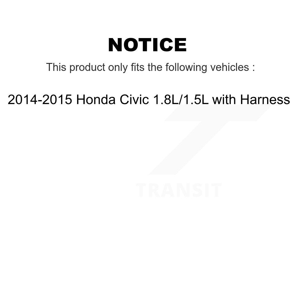 Kit de capteur de roulement de roue avant pour Honda Civic 2014 – 2015, 1,8 l, 1,5 l, avec harnais