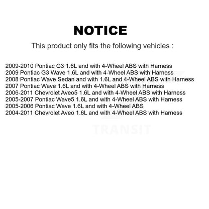 Kit de roulement et capteur de roue avant, pour Chevrolet Aveo Pontiac Aveo5 Wave G3 Wave5