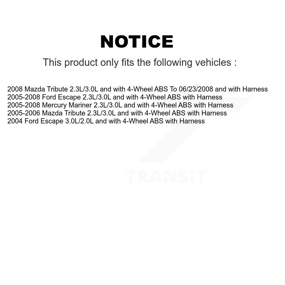 Kit de capteur ABS de roulement de roue avant, pour Ford Escape Mazda hommage Mercury Marine