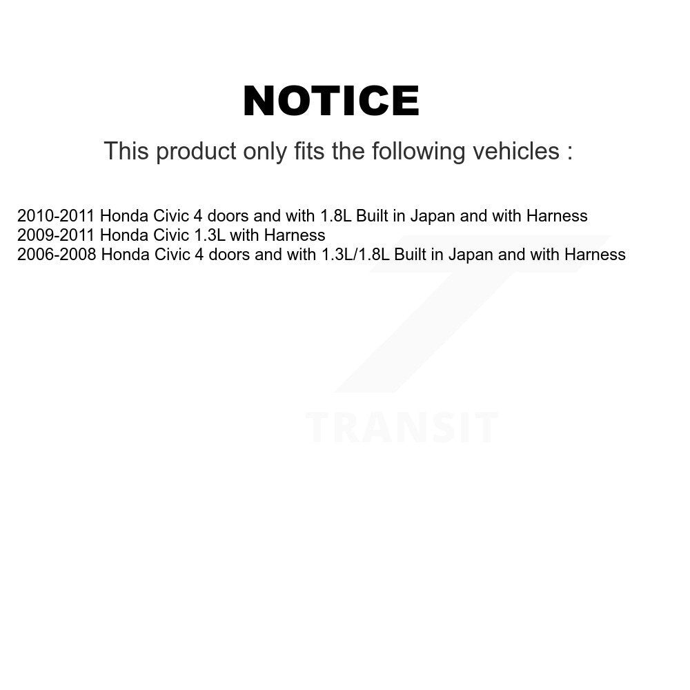 Kit de roulement de roue avant et capteur ABS pour Honda Civic K7S-102149