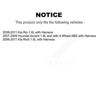 Kit de capteur ABS de roulement de roue avant, pour Hyundai Accent Kia Rio5 Rio avec harnais