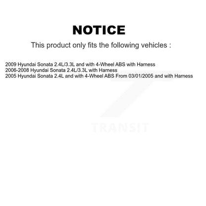 Kit de roulement de roue avant et capteur ABS pour Hyundai Sonata K7S-102209