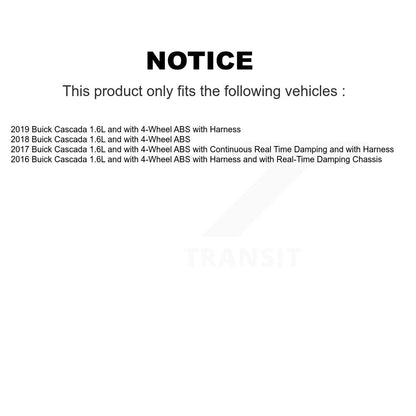 Kit de roulement de moyeu de roue avant et capteur ABS pour Buick Cascada 1,6 l avec 4 roues